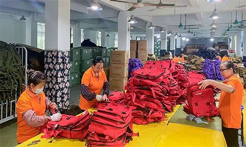 Emballage des sacs